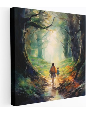 Popcas Orman Temalı Yüzüklerin Efendisi Kanvas Tablo - Yüzüklerin Efendisi Duvar Sanatı Duvar Dekorasyonu