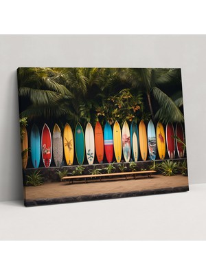 Popcas Sörf Tahtası Koleksiyonu Duvar Sanatı - Sörf Duvar Sanatı Ev Dekorasyonu