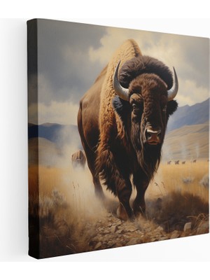 Popcas Majestik Büyükbaş Bozkır Kanvas Tablo