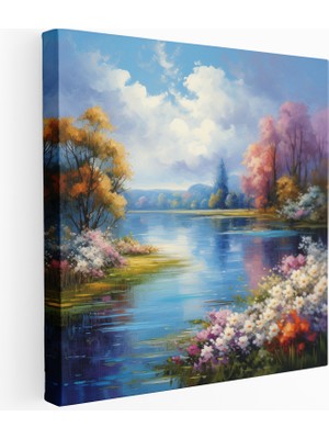 Popcas Çiçeklerde Huzur Dekoratif Tablo / Duvar Sanatı / Kanvas Duvar Tablosu