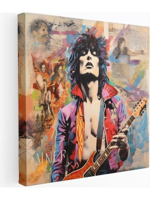 Popcas Rolling Stones Kanvas Tablo - Ev Dekorasyonu Duvar Sanatı