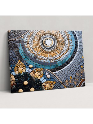 Popcas Geometrik Zen Bahçesi Duvar Sanatı - Zen Bahçesi Duvar Sanatı Kanvas Tablo Duvar Dekorasyonu