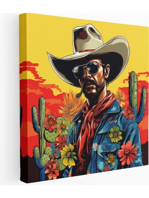 Popcas Canlı Kovboy Ruhu Kanvas Tablo
