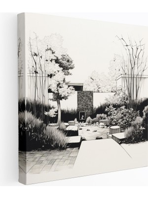 Popcas Zen Bahçe Kanvas Tablo - Huzur Veren Bahçe Temalı Kanvas Duvar Sanatı