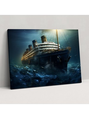 Popcas Titanic Tuval Duvar Sanatı - Gerçekçi Dijital Sanat Tuval Hikaye