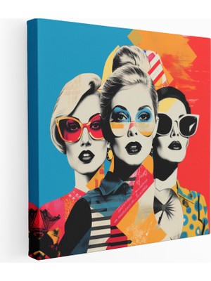 Popcas Etki Yaratan Kadınlar Kanvas Tablosu