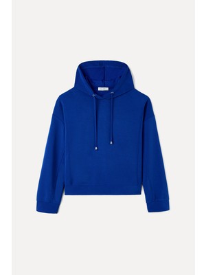 Modal Karışımlı Kapüşonlu Sweatshırt