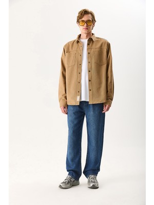 Vena Erkek Steve Baggy Fit Beli Lastikli Dark Blue Jean Pantolon %100 Lyocell (Tencel™) - Dark Blue