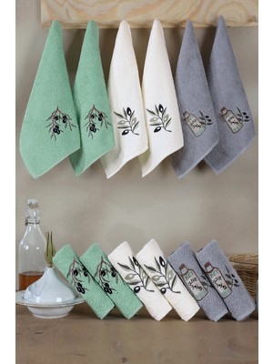 DNZGÜLCAN Mutfak Havlusu Seti 6'lı – %100 Pamuk El Havlusu | Yüz Havlusu – Çeyizlik