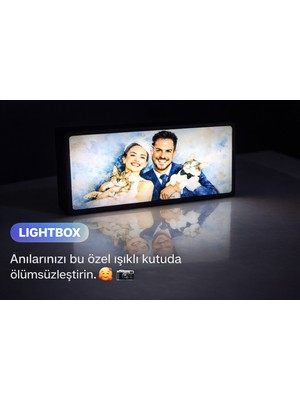 Kişiye Özel Fotoğraflı Işıklı Lightbox Çerçeve 12.5x5.8 cm