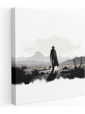 Popcas Zamansız Kovboy Silueti Kanvas Tablo