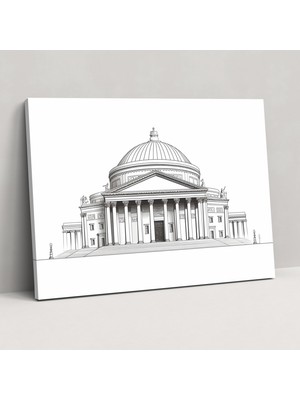 Popcas Roma Dekorasyon Duvar Tablosu - Minimalist Çizim