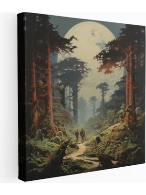 Popcas Yıldız Savaşları Duvar Dekorasyonu - Gerçeküstü Endor Manzarası - Yıldız Savaşları Rüya Gibi Ortam Gerçeküstü Manzara Kanvas Tablo Sanatı