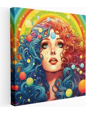 Popcas Renkli Duvar Dekorasyonu - Çizgi Roman Tarzı Duvar Dekorasyonu Enerjik