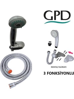 Gpd Askılı Duş Takımı 3 Fonksiyonlu DST75