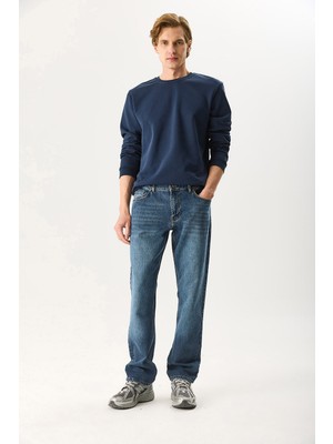 Vena Erkek Kalimnos Dark Blue Comfort Fit Jean Pantolon - Dark Blue