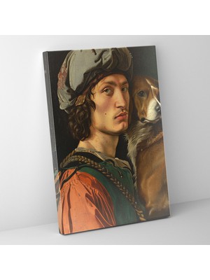 Popcas Raffaello Sanzio Kanvas Tablo Kendi Portresi ile Bir Arkadaşı Ev Dekorasyonu