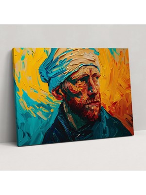 Popcas Bandajlı Kulaklı Kendi Portresi Duvar Sanatı - Vincent Van Gogh Kanvas Tablo Ev Dekorasyonu Duvar Sanatı