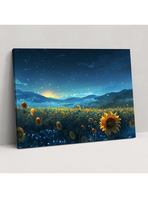 Popcas Yıldızlı Gece Vincent Van Gogh Kanvas Tablo - Vincent Van Gogh Kanvas Duvar Sanatı