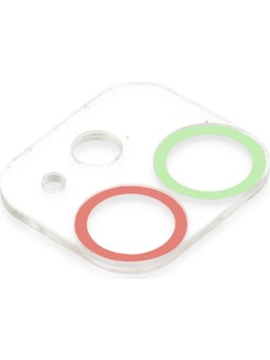 Najmaddin Newface Iphone 11 Renkli Kamera Lens Koruma Cam - Yeşil-Pembe