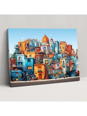 Popcas Gezi Duvar Sanatı - Ikonik Yapılar Sokak Sanatı - Gezi Graffiti Ev Dekorasyonu Kanvas Tablo