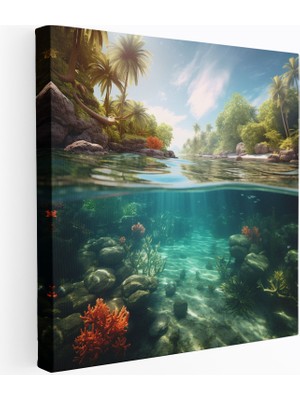 Popcas Deniz Manzaralı Kanvas Tablo - Duvar Dekorasyonu Için Şık Bir Seçenek