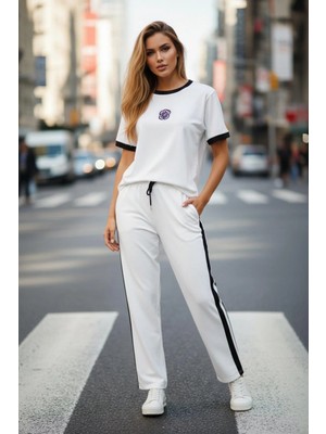 Mossta Modern Kesim Spor Takım - Beyaz