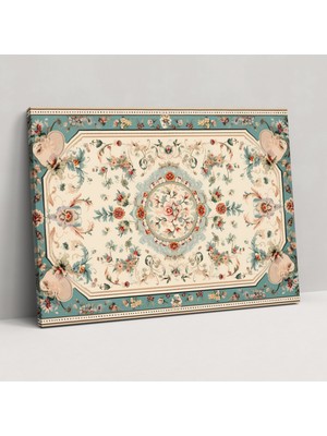 Popcas Huzur Veren Türk Halı Desenli Duvar Sanatı - Türk Halısı Kanvas Tablo Huzur Veren