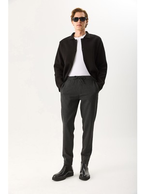 Vena Erkek Alfred Beli Lastikli Pantolon - Antrasit