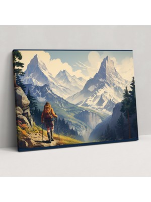 Popcas Seyahat Duvar Dekorasyonu - Vintage Macera Poster - Seyahat Duvar Dekorasyonu Retro Seyahat Kanvas