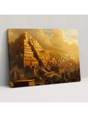 Popcas Sümer Duvar Dekorasyonu - Ev Dekorasyonu Için Kanvas Tablo