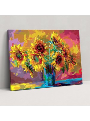 Popcas Vincent Van Gogh Ayçiçekleri Duvar Sanatı - Kanvas Tablo