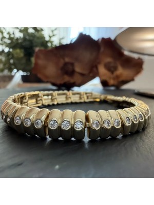 Gold Taşlı Istiridye Xuping Bileklik