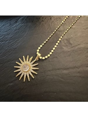 Bimia Pullu Güneş Çelik Kolye