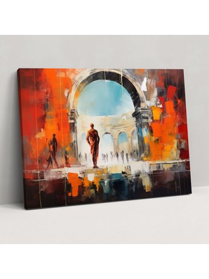Popcas Soyut Roma Duvar Sanatı - Modern Roma Duvar Sanatı Kanvas Tablo