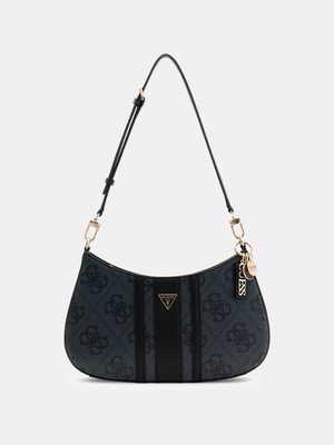 Guess Noelle Iı Üstten Fermuarlı Kadın Antrasit Omuz Çantası HWSS9672180-CLO