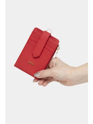 Massarelli Rewina x Hakiki Deri Kadın Cüzdan Kartlık ve Para Bölmeli Kırmızı MCZ9103