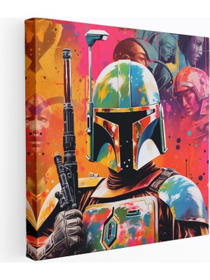 Popcas Star Wars Duvar Sanatı - Pop Sanat Kolajı Kanvas Tablo - Star Wars Kanvas Duvar Sanatı