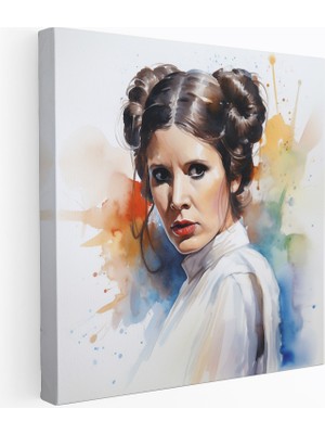 Popcas Star Wars Temalı Kanvas Tablo - Su Rengi Prenses Leia - Ev Dekorasyonu Kanvas Prenses Leia