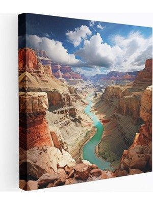 Popcas Dünyanın En Güzel Manzaraları - Grand Canyon Fotoğraf Gerçekçi Kanvas Tablo - Dünyanın En Güzel Manzaraları Kanvas Fotoğraf Gerçekçi Ev Dekorasyonu