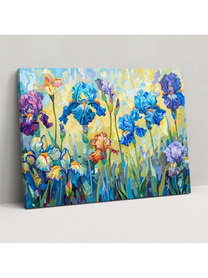 Popcas Van Gogh Irisler Kanvas Tablo Duvar Sanatı - Duvar Dekorasyonu Kanvas Duvar Sanatı