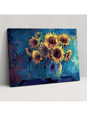 Popcas Vincent Van Gogh Ayçiçekleri Duvar Sanatı - Kanvas Tablo Ev Dekorasyonu Için Vincent Van Gogh Duvar Sanatı