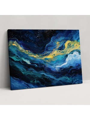 Popcas Vincent Van Gogh Yıldızlı Gece Kanvas Tablo - Duvar Dekorasyonu Vincent Van Gogh