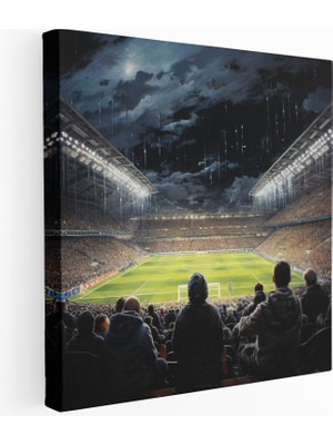 Popcas Yoğun Futbol Maçı Kanvas Tablo