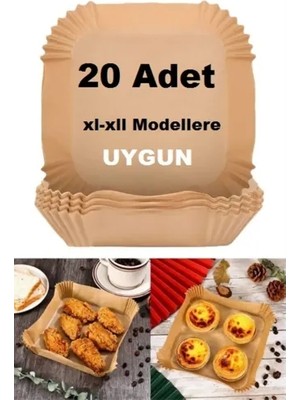 Akinco Büyük Boy Air Fryer Fritöz Pişirme Kağıdı 20 Adet