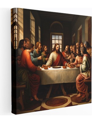 Popcas Rönesans Son Akşam Yemeği Kanvas Tablo Leonardo Da Vinci Duvar Sanatı