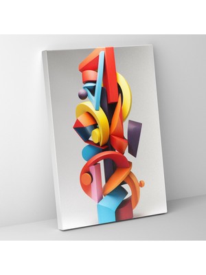 Popcas Modern Soyut Heykel Duvar Sanatı Canlı Renkler ile Gerçekçi Cam Heykel