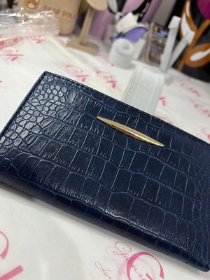 Kroko Dokulu Gold Detaylı Lüx Görünümlü Cüzdan