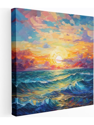 Popcas Deniz Manzaralı Kanvas Tablo - Ev Dekorasyonu ve Huzur Temalı