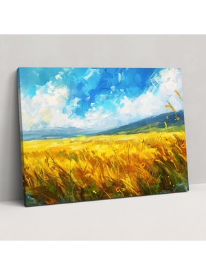 Popcas Canlı Buğday Tarlaları Van Gogh Duvar Sanatı - Vincent Van Gogh Ev Dekorasyonu Duvar Sanatı